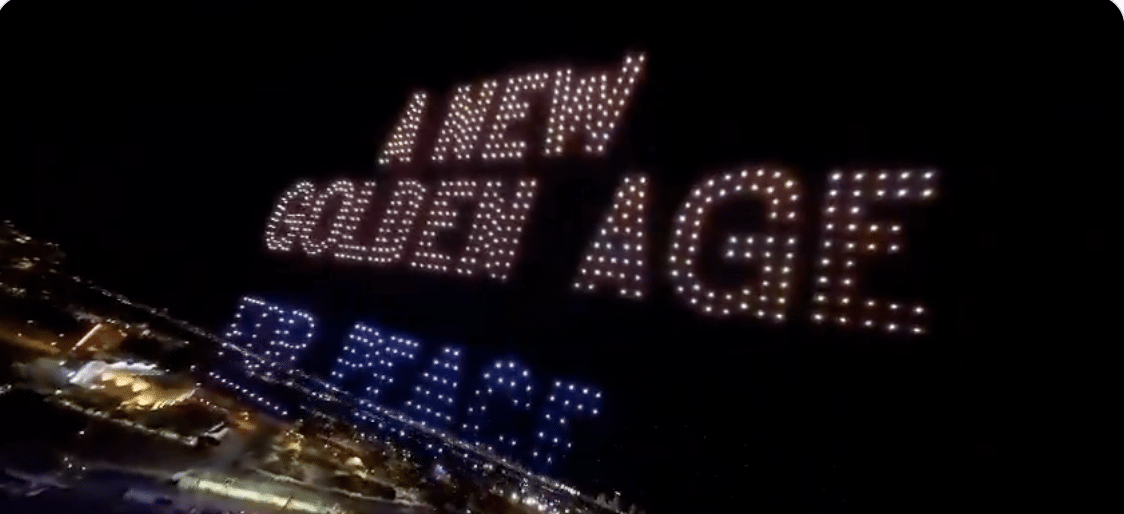 PEACE AND SAFETY: TRUMP Drone display over Miami ”A New Golden Age” for both “Peace” and “Hope